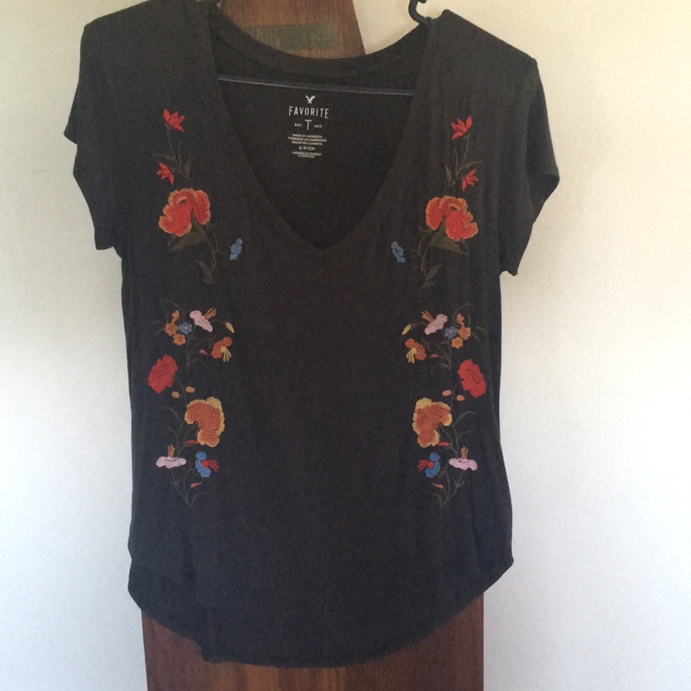 American Eagle Embroidered Tee